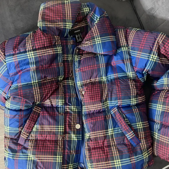 Forever 21 Blue and Red Plaid Jacket - Picture 2 of 2